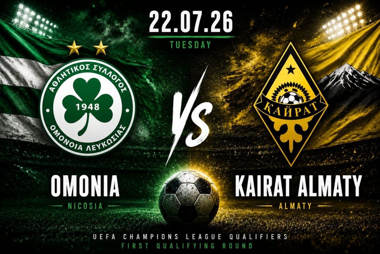 Omonia vs Kairat Almaty 22.07.26