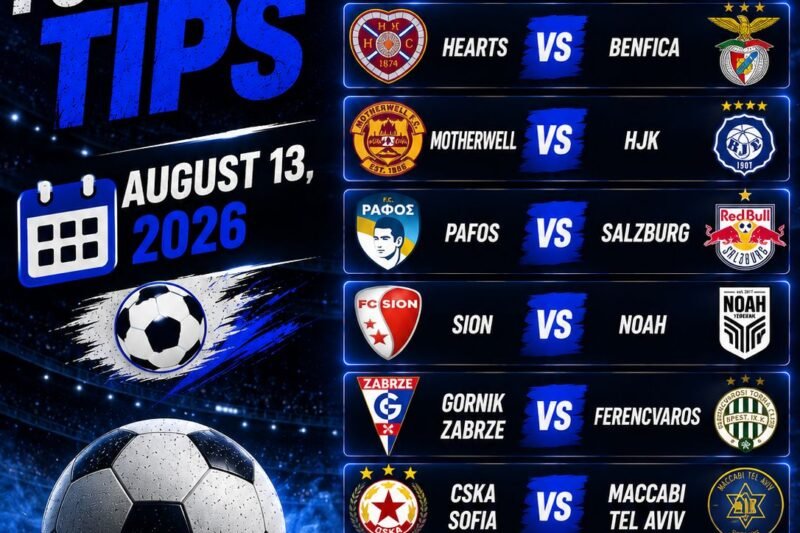 Daily Football Tips – Thursday, 13 August 2026